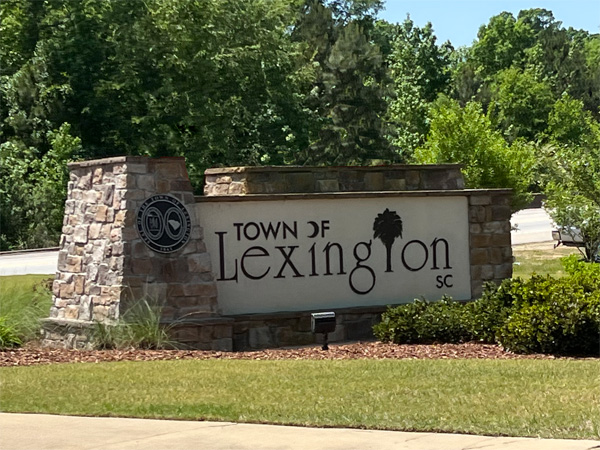 Town of Lexington SC sign