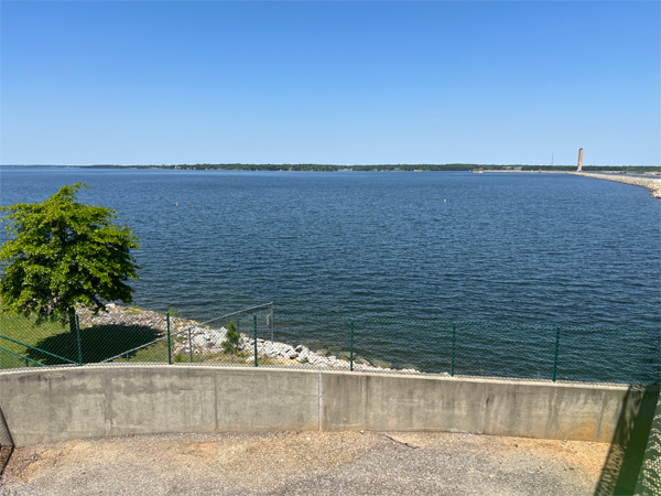 view of Lake Murray from the bridge