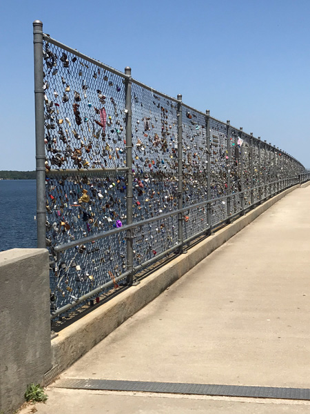 locks on the fence