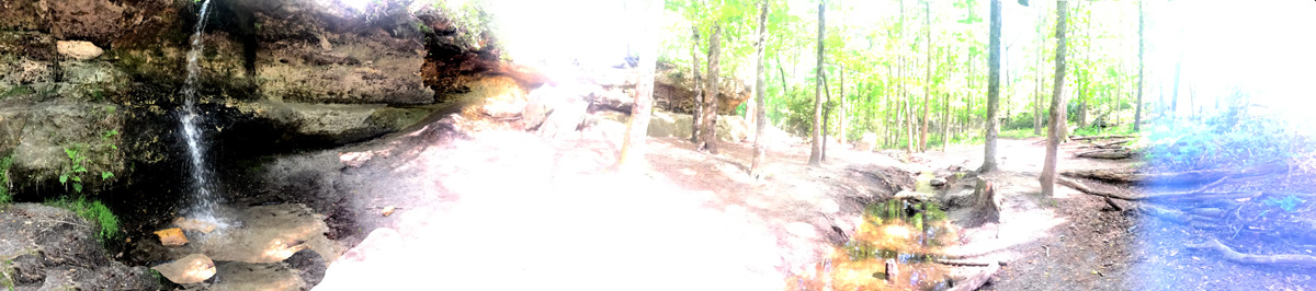 panorama around the waterfall