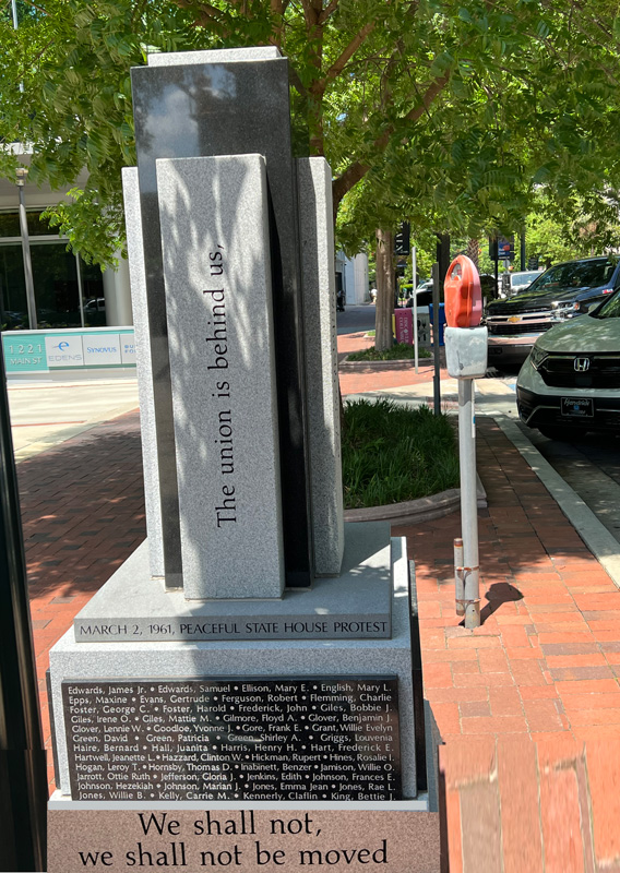 Peaceful State House Protest monument