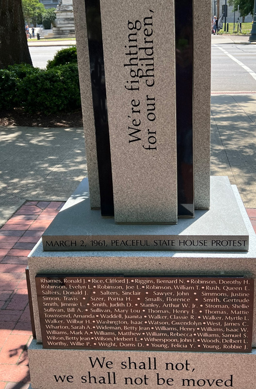 Peaceful State House Protest monument