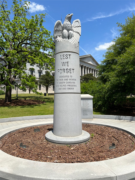 SC Fraternal Order of Police Memorial Fund statue