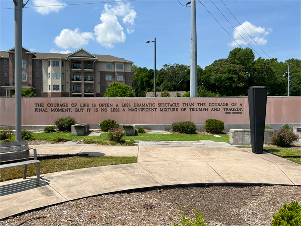 Courage words on a wall