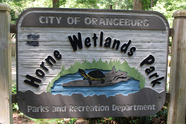 Horne Wetlands Park sign