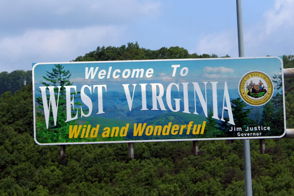 Welcome to West Virginia sign