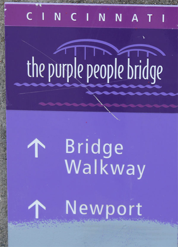 purple people bridge sign