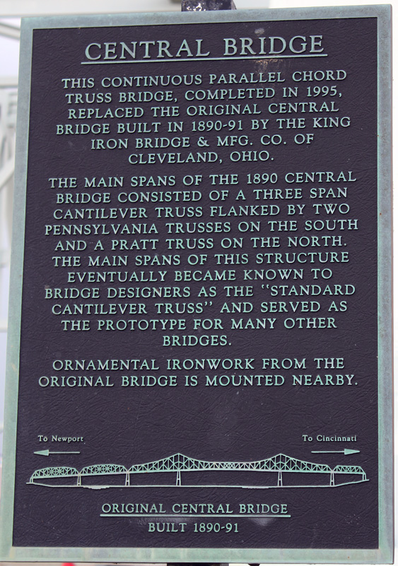 sign about the original central bridge