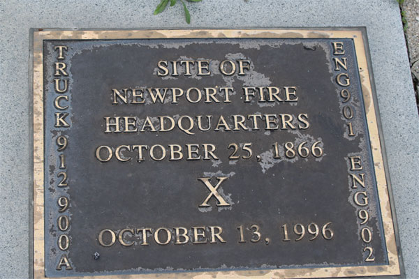Newport Fire Headquartes plaque