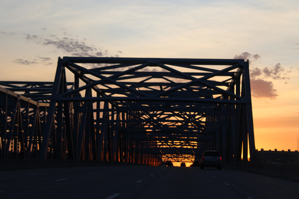 bridge at sunset