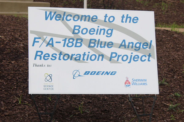 Boeing Blue Angel sign