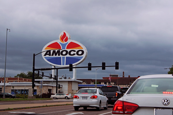 giant Amoco sign