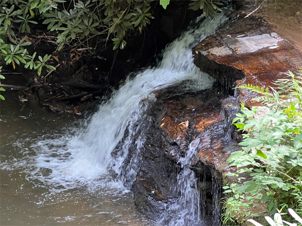 a smaller waterfall 