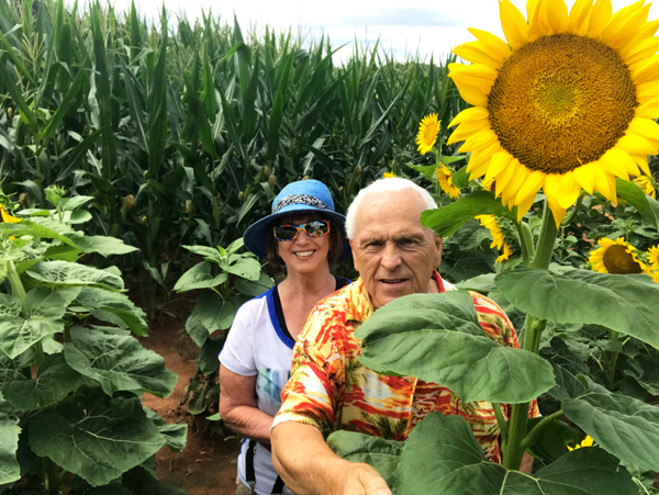 The two RV Gypsies and a big sunflower