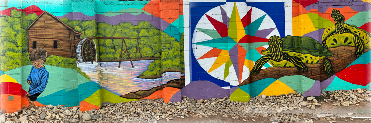 playground wall mural