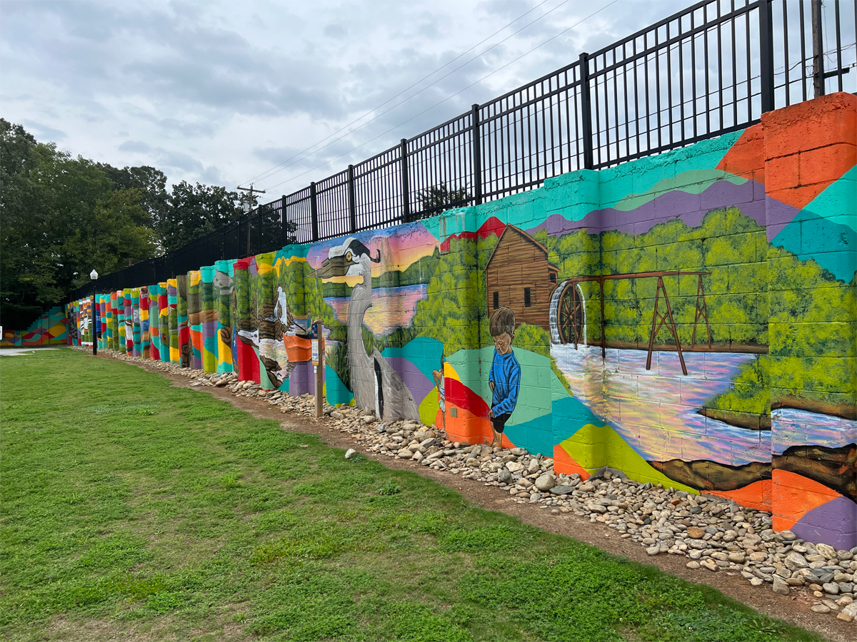 playground wall mural