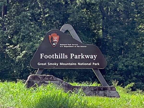 Foothills Parkway sign