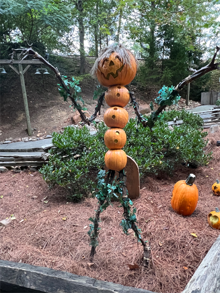 Pumpkin decorations in Dollywood