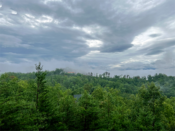 Smoky Mountain view from the back porch 