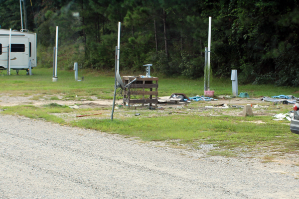 trashy campsite