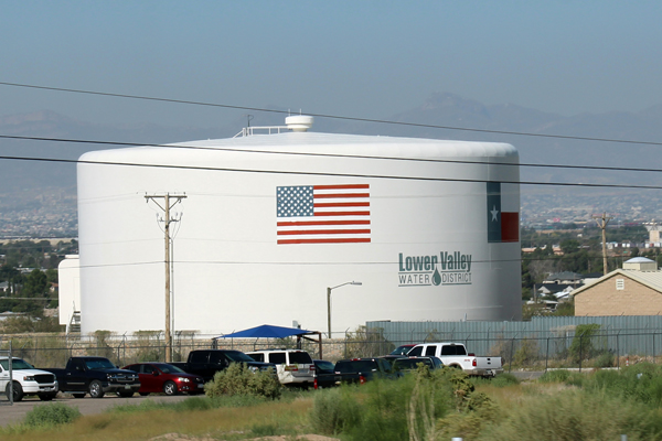 water tank in Lower Valeley water district in TX