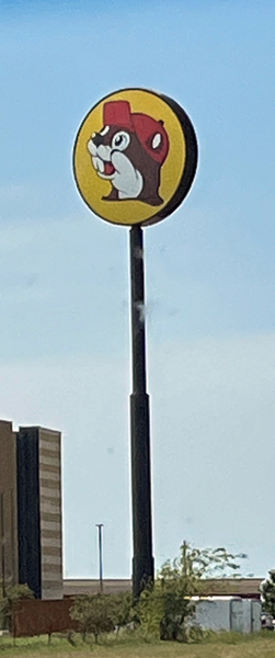 a tall sign