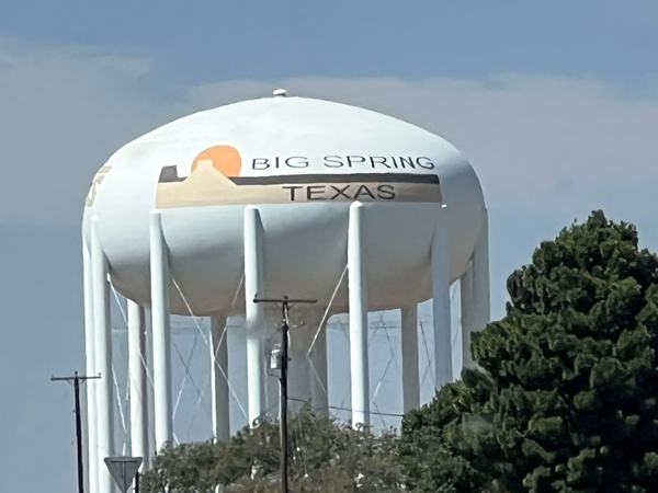 Big Spring Texas water tower