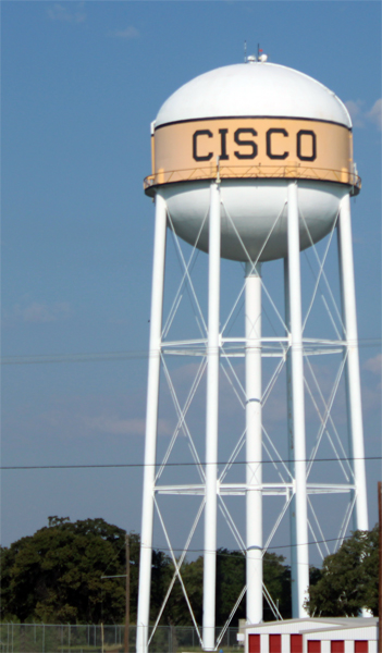 Cisco water tower in Texas
