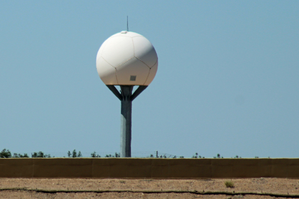 white thing on a pole