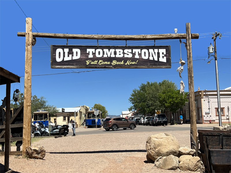 leaving Old Tombstone sign