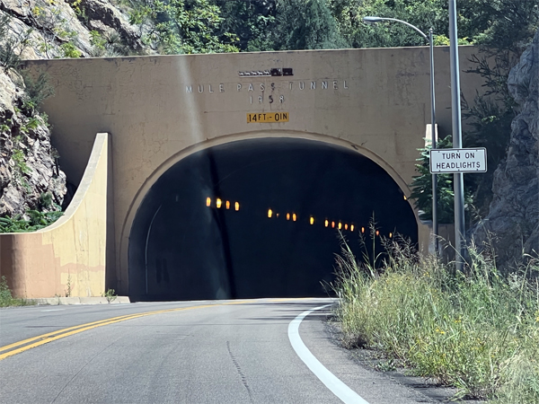 The Mule Pass tunnel