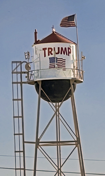 Trump water tower in Tucson AZ