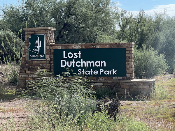 LLost Dutchman State Park sign
