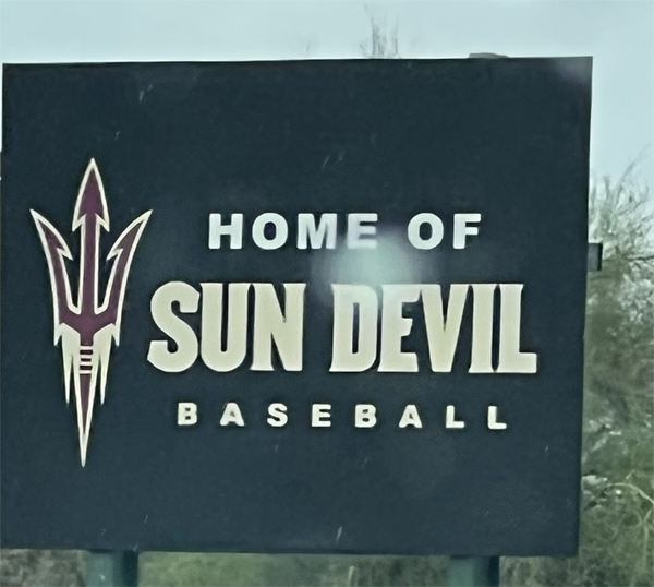 Home of Sun Devil baseball sign