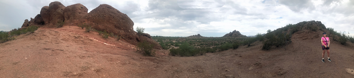 Karen Duquette in a panorama