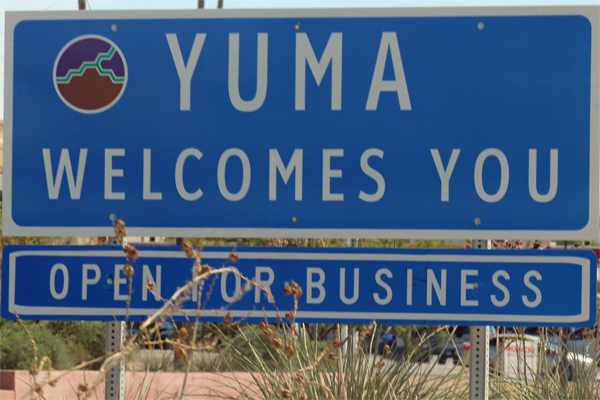 Welcome to Yuma sign