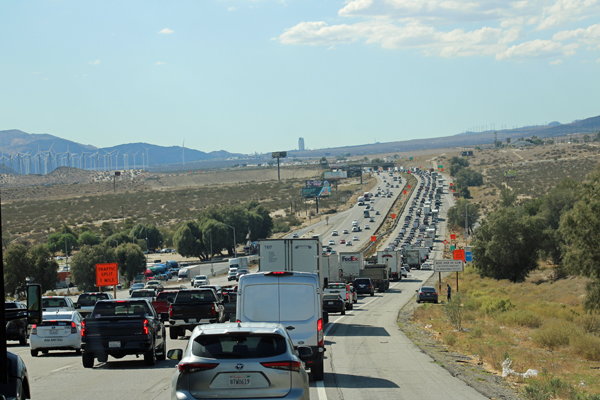 Nasty Heavy traffic on a typical California highway