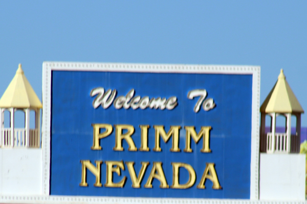 Welcome to Primm Nevada sign