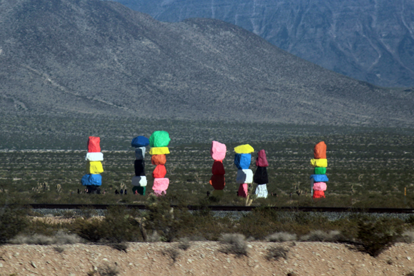 Seven Magic Mountains - the 7 towers