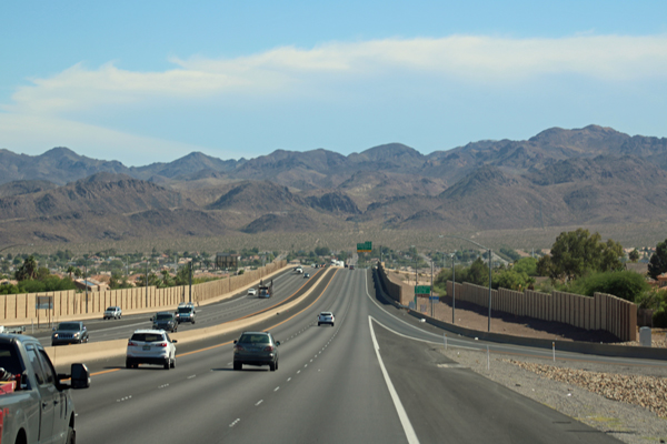 lighter traffic and the mountains