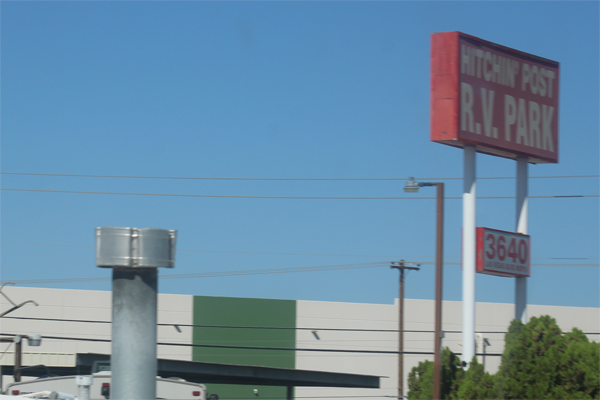 Hitching Post RV park sign