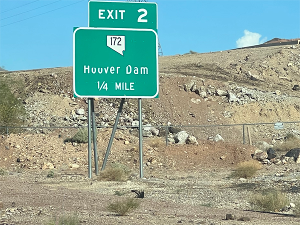 Hoover Dam sign