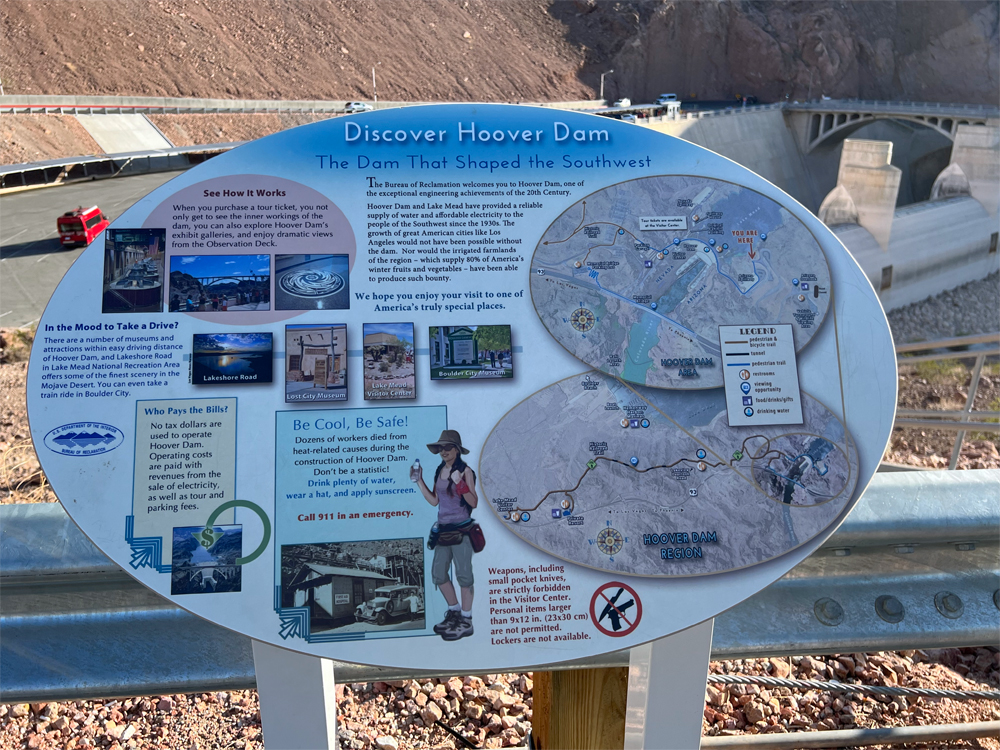 big sign about Hoover Dam