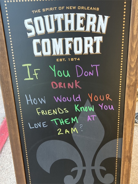 drink sign