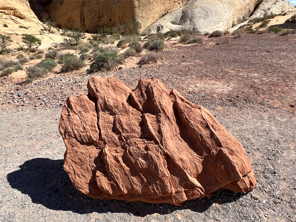 rock at White Domes Trailhead