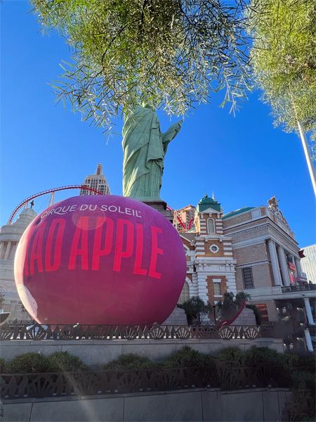 statue and cirque du soleil ball