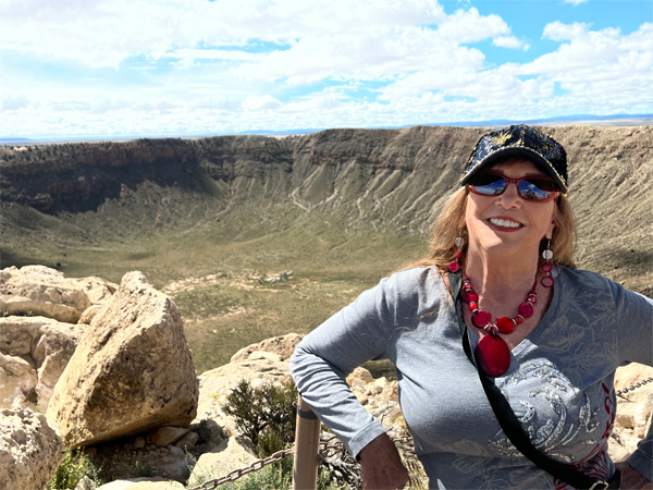 Karen Duquette at Meteor Crater