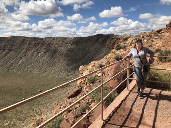 Karen Duquette at Meteor Crater