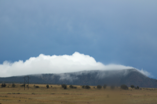 clouds over the mountain