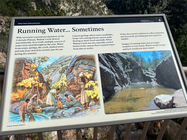 sign about running water